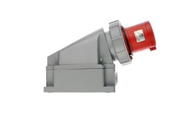 Wtyczka odbiornikowa 63A 5P 400V czerwona IP67 POWER TWIST 535-6