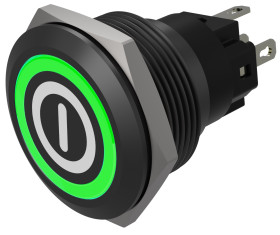 Nasadka przełącznika Praca sieciowo-awaryjna 1-stykowe, 1-stykowe średnica wycięcia 22mm Montaż wpuszczany EAO