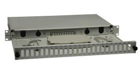 Przełącznica wysuwana 19 1U 24xSC duplex szara