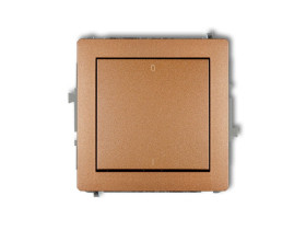 DECO Wyłącznik 2-biegunowy złoty metalik 8DWP-9 KARLIK