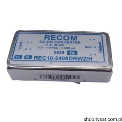 REC10-2405DRWZ/H DC-DC In=36V Out=+/-5V 1A THT RECOM