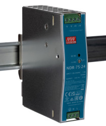 Zasilacz szyny DIN U wy 24V dc I wy 3.2A U we 90 → 264V ac MEAN WELL 75W impulsowy