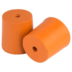 Eisco 24.5mm Rubber Stoppers with 5mm Hole (Pack of 10)