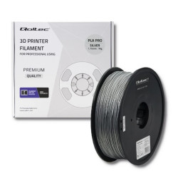 Qoltec Profesjonalny filament do druku 3D PLA PRO 1.75mm 1kg Silver