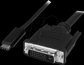 CDP2DVIMM1MB Cable USB-C plug &gt; DVI plug, WUXGA, 1 m.