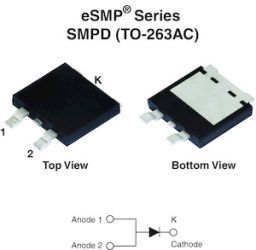 V30DL45 Low-Voltage TMBS&#174; (Trench MOS Barrier Schottky) Rectifier Ultra Low VF = 0.28 V at IF = 5 A