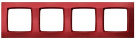 KARO Ramka poczwórna perłowa czerwień R-4S/55