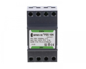 Transformator 1-fazowy modułowy bezpieczeństwa PSS 16N 230/ 24V 0,67A, na szynę DIN, IP20, Ta 40, 16024-9877