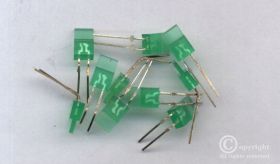 1x5mm ZIELONA MATOWA PROSTOKĄTNA DIODA LED (10 SZT.) (LED15GDN)