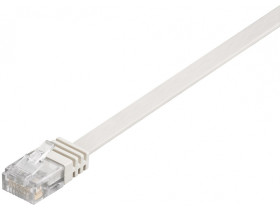 Kabel płaski Patchcord CAT 6 U/UTP RJ45/RJ45 0,5m biały