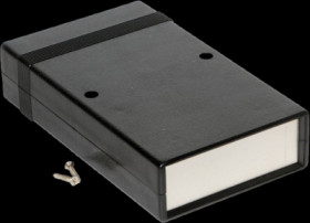 ABS device enclosure, (L x W x H) 201 x 135 x 51 mm, black (RAL 9005), IP54, 1598ABK