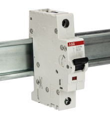 Wyłącznik nadprądowy MCB, Typ B, 1-biegunowy, 20A, 253V, 72V, na szynę DIN, ABB S201M-B20, S200M