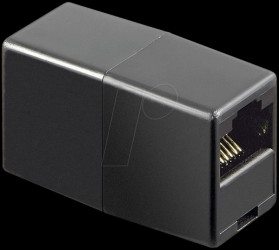 50260 Modular adapter with two modular female connectors 8-8, black