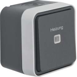 Berker W.1 Łącznik kontrolny z nadrukiem Heizung 0-1 kompletny IP55 biały 35623502