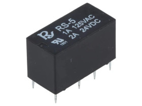 Przekaźnik elektromagnetyczny DPDT Ucewki 5VDC 1A/120VAC RS-5