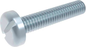 Flat head screw, slotted, M3, 6 mm, steel, galvanized, DIN 85/ISO 1580, BYB-3-14H652