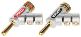 Para wtyków bananowych kątowych BAN-PLUG-HQ/KAT czerwony + czarny