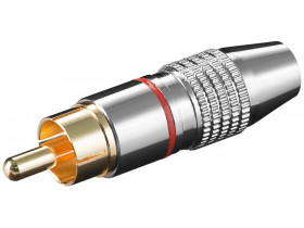 Wtyk RCA wersja metalowa z pozłacanymi stykami