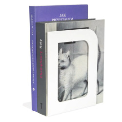 Podpórka pod książki - uniwersalna ostra krawędź lewy biały