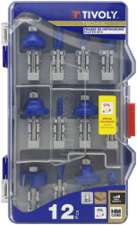 12 fraises de défonceuse de formes assor