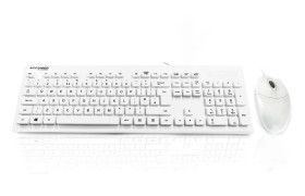 Klawiatura przewodowa, kolor: Biały, USB, QWERTY (Wielka Brytania), Ceratech