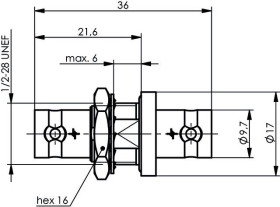 Złącze TNC Telegärtner 100023827 100023827 złącze, proste 75 Ω 1 szt.