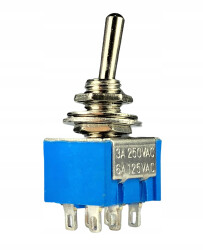 MTS-202 3A 250V 2-pos 6-pin DPDT ON-ON Toggle Switch