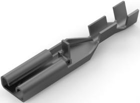 Uninsulated flat plug sleeve, 2.8 x 0.5 mm, 0.2 to 0.51 mm², AWG 24 to 20, brass, tin-plated, 175411-1