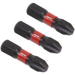 Sealey AK8206 Phillips #3 Impact Power Tool Bits 25mm - 3pc