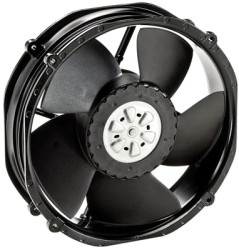DC axial fan, 24 V, 200 x 220 x 51 mm, 940 m³/h, 66 dB, ball bearing, ebm-papst 2214 F/2 TDHHO