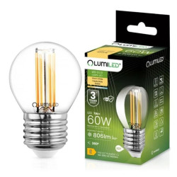 Żarówka LED E27 P45 Filament 7W = 60W 806lm 3000K Ciepła 360 LUMILED