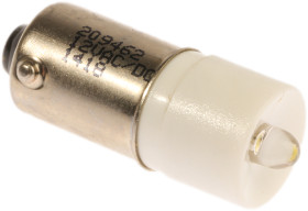 Lampka kontrolna Biały 12V ac/dc BA9s LED średnica 10mm długość 24mm