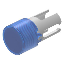 Soczewki do wskaźników, 19-932, Niebieski, Okrągły, średnica: 7.3