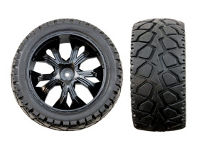 Wheel Pair in Black (105mm x 50mm) [Discontinued]