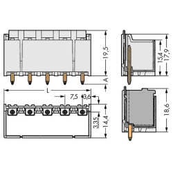 WAGO 2092-3402 picoMAX&#xAE; 7.5 Male 2P Straight
