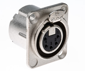 Złącze XLR 5 -pinowe Montaż na panelu Żeński