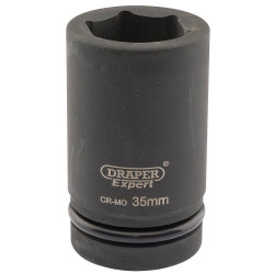 Draper Expert 05149 Expert 35mm 1&quot; Sq. Dr. Hi-Torq&#xAE; 6 Point Deep Impact Socket