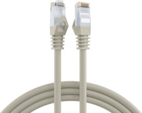 Patch cable, RJ45 plug, straight to RJ45 plug, straight, Cat 6, U/UTP, LSZH, 0.5 m, gray, K8104GR.0,5
