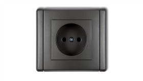 Flexi Gniazdo Pojedyncze B/U Grafitowy 11Fgp-1P