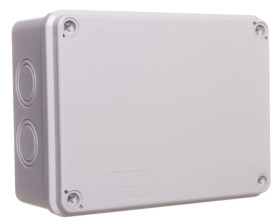 Puszka n/t hermetyczna pusta z osłabieniami 158x118x67 IP65 szara PH-2C.2 28.202