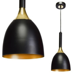 Lampa wisząca CLARK BLACK/GOLD 1xE27 MLP6221 Milagro