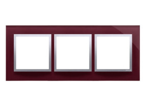 SIMON 54 Ramka 3 potrójna Nature-Szkło KUSZĄCA ŚLIWKA IP20/IP44* (*IP44-należy zastosować zestaw uszczelek DUN3) DRN3/89 KONTAKT