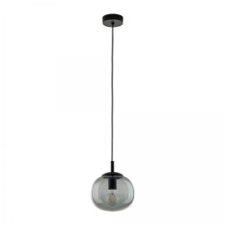 Lampa wisząca ze szklanym, grafitowym kloszem 1xE27 VIBE 5825 TK Lighting