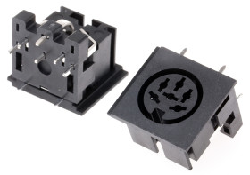 Gniazdo Din 6 -pinowe Żeński Przewlekany 100 V AC