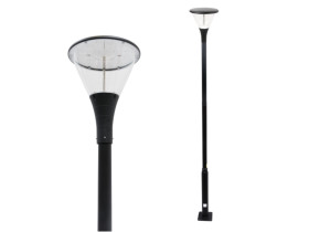 Zestaw oświetleniowy składany 4m - Oprawa parkowa LED 30W 4000K 4500lm 150lm/W 207127 Słup 4-częściowy stalowy 4m regulacja wyso