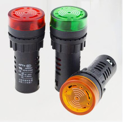 Lampka-kontrolka migająca LED z buzzerem 230V ( AD16-22SM )