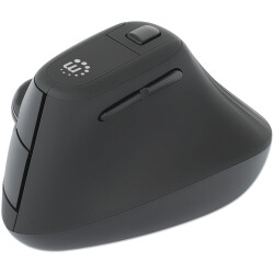 Manhattan 190336 Ergonomic Vertical Wireless Mouse (Right Handed), Black, Adjus