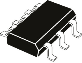 MOSFET P-kanałowy 1,1 A SOT-363 20 V SMD Izolacja 1,25 W 790 mΩ