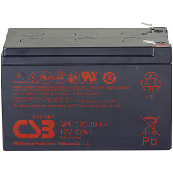 CSB GPL12120F2 GPL Battery VRLA 12V 12Ah AGM Low Self-Discharge