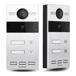 GREON IP GR-OS10-2B Panel zewnętrzny wideo natynkowy, 2-przyciskowy, czytnik RFID 125kHz/13,56MHz, PoE, 2 przekaźniki